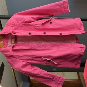 Lands End Girls Pink Coat, Size Small